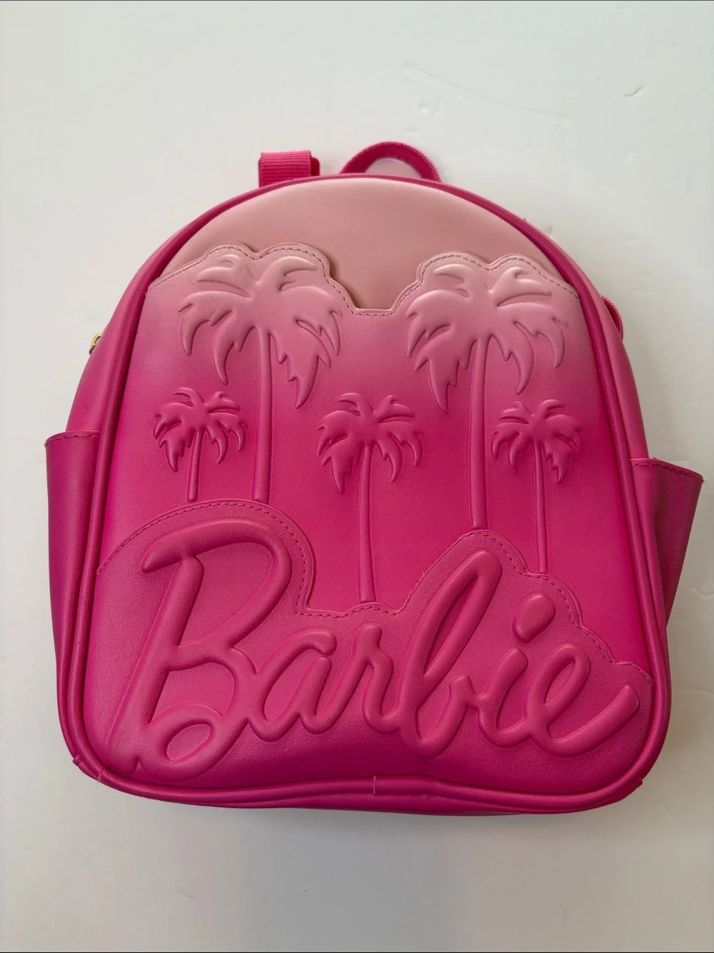 Barbie Pink Gradient Palm-Embossed Mini Backpack